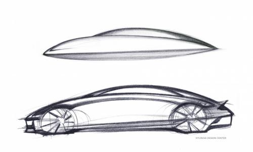 Image hyundai motors ioniq 6 teased in concept sketch