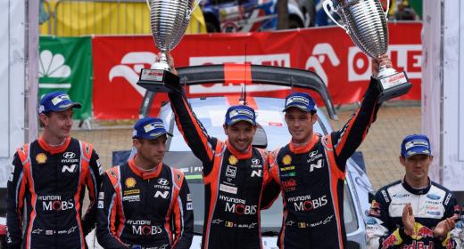 Hyundai Motorsport praznuje šesto zmago v WRC