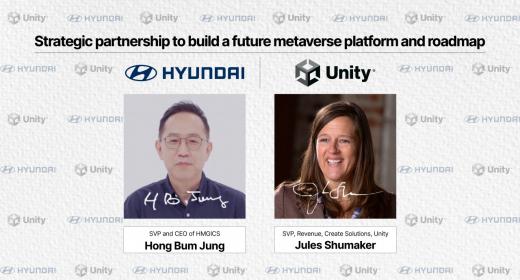 Hyundai Motor in Unity partnerstvo za oblikovanje metaverse in meta-tovarne.